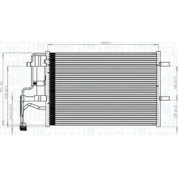 Výparník klimatizace Kondenzátor, klimatizace MAGNETI MARELLI 350203844000