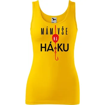 Dámské oblečení DOBRÝ TRIKO Dámské tílko s potiskem Mám vše na háčku Velikost: XL, Barva: Žlutá