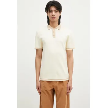 Bavlněné polo tričko Filling Pieces Knit Polo, M, béžová, 80X