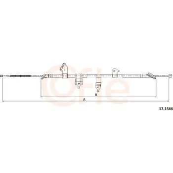 Brzdový systém Tažné lanko, parkovací brzda COFLE 17.1566