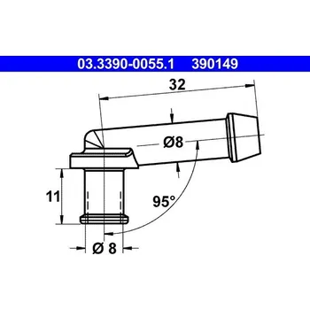 Konektor, hadice ATE 03.3390-0055.1
