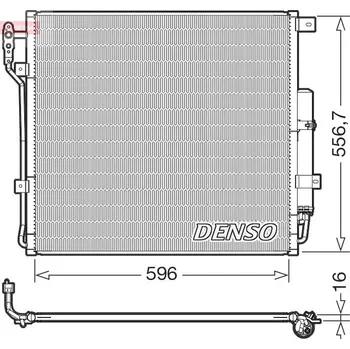 Výparník klimatizace Kondenzátor, klimatizace DENSO DCN14004