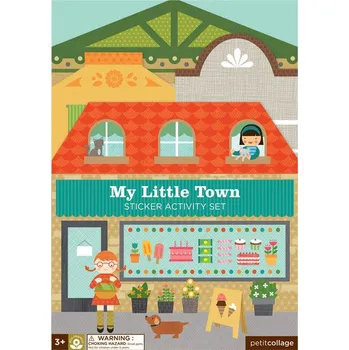 omalovánky Petit Collage Znovupoužitelné samolepky se scénou Moje malé město