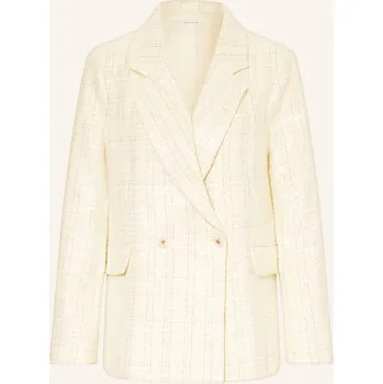 Dámské sako Mrs & Hugs Dámský Tvídový Blejzr S Flitry, režná, 38