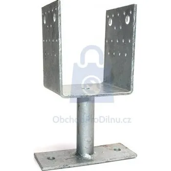 Příslušenství pro plot Kotevní patka + trubka s deskou 140 x 120, balení 1 ks