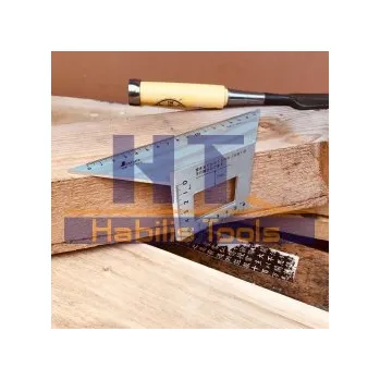 Úhloměr Japonský 3D úhelník 2x 45° a 90° SHINWA 62114