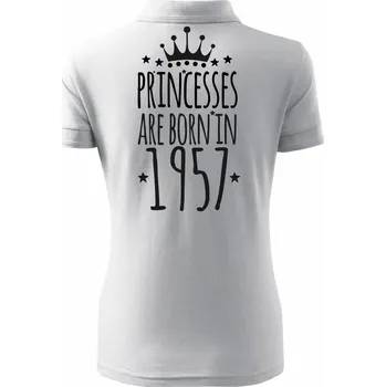 Princesses are born in 1957 - Polokošile dámská Pique Polo - XL ( Bílá )