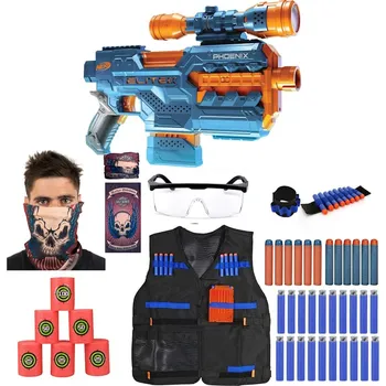 Nerf Elite 2.0 Phoenix CS-6 E9961 MEGAPACK vesta + 20 šípů + šátek + terče + brýle + opasek na ruku
