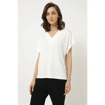 Dámské pyžamo Luisa Moretti Dámské bambusové pyžamo CHIARA Barva: Krémová / Černá, Velikost: L