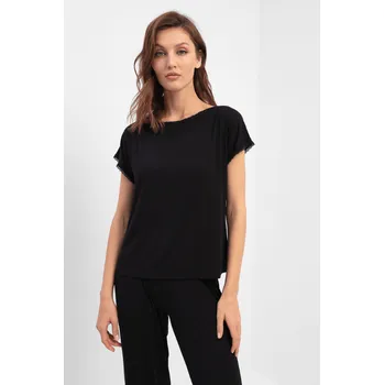 Dámské pyžamo Luisa Moretti Dámské bambusové pyžamo NATHALIE Barva: Černá, Velikost: XL