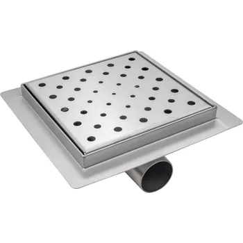 Odvodňovací žlab BPS-koupelny Čtvercový sprchový odtokový žlab DL06-G7 HYD-3872 15x15 cm, satén