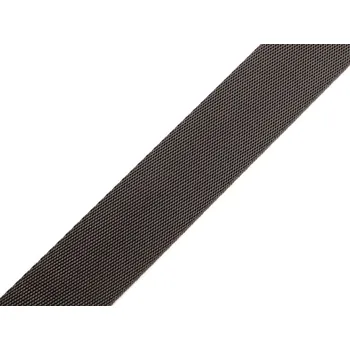 Hladký oboustranný popruh s leskem šíře 25 mm, barva 10 šedá tmavá