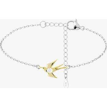 Náramek Pozlacený náramek Avignon, vlaštovka s kubickou zirkonií Preciosa