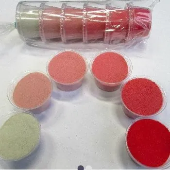 kreativní sada Sada barevných písků 6 barev - č.4 - červená