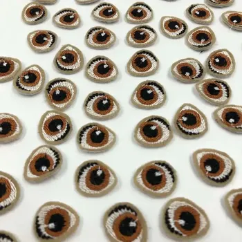 Vyšívané oči 1,8cm pro panenky Hnědé (Vyšívané oči 1,8cm pro panenky Hnědé)