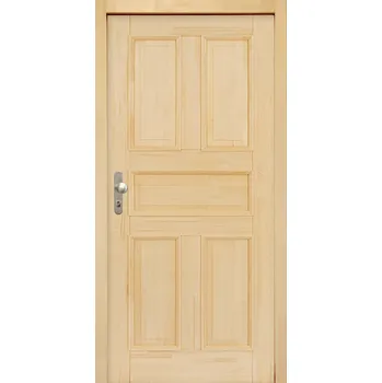 Vchodové dveře Truhlárna Vchodové dřevěné dveře 5K (68mm) Rozměr dle ČSN: 80 / 197, Orientace Dveří: Pravé