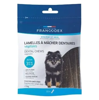 Pamlsek pro psa Francodex Weggy žvýkací plátky XS pes 114g 15ks