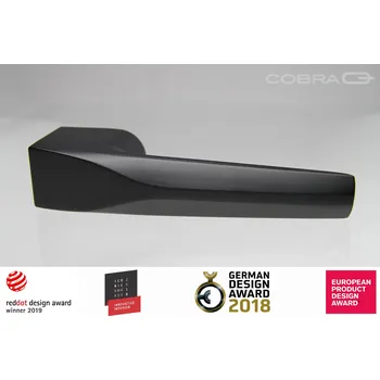 Dveřní kování Cobra klika na dveře ULTIMA-S (černá) Provedení: Klika / klika (bez spodní rozety)