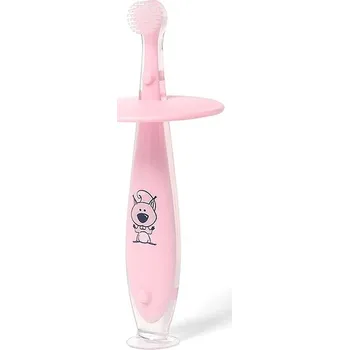 Zubní kartáček BabyOno Kartáček bezpečný, růžový