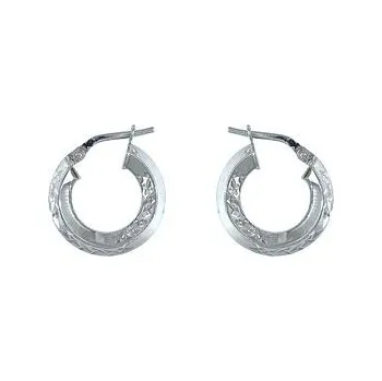 Náušnice Stříbrné náušnice kruhy broušené menší