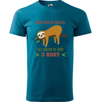 Pánské tričko DOBRÝ TRIKO Pánské tričko s potiskem Skvělá nálada Velikost: L, Barva: Petrolejová