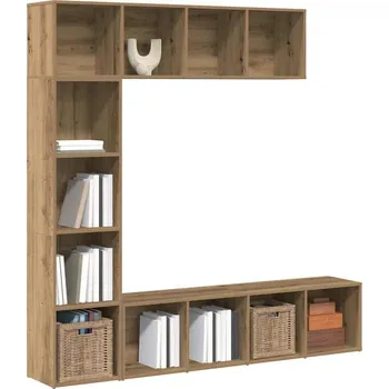 Knihovna vidaXL Knihovny 3 ks kompozitní dřevo [3152714] Barva: dub artisan