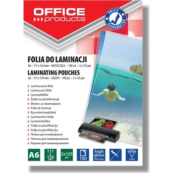 Laminovací fólie Laminovací fólie Office A6 125 mic, 100 ks lesklá