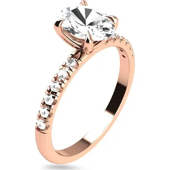 Prsten Diamantová obruč z růžového zlata pro 1ct diamant Hilary, 14K CSTM6PR-100 + dárkové balení LUXUS zdarma