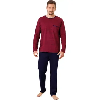 Pánské pyžamo 1134/1 - pánské pyžamo Hotberg, M, bordó