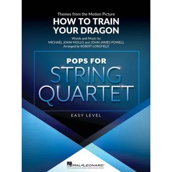 How to Train Your Dragon / Jak vycvičit draka (snadné noty pro smyčcový kvartet, party, partitura)