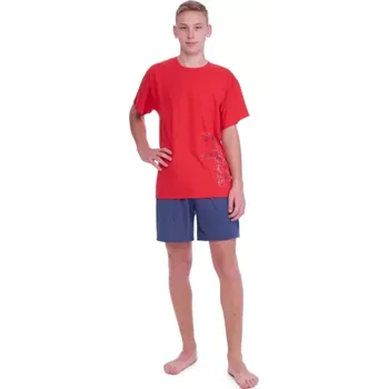 Pánské pyžamo 1340/4194 - pánské pyžamo Ruko, XL, červená