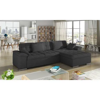 Sedací souprava Rozkládací rohová sedačka MIA L tmavě šedá