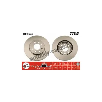 Brzdový kotouč Brzdový kotouč TRW DF4547 - DAEWOO NUBIRA, Lanos