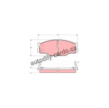 Brzdová destička Sada brzdových destiček TRW GDB935 - ISUZU GEMINI