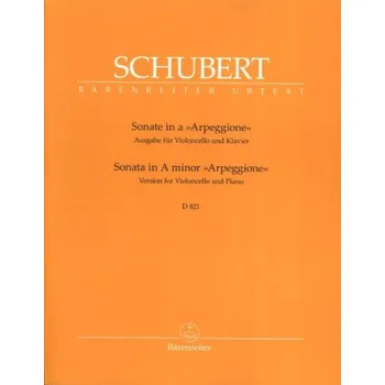 Franz Schubert: Sonata in A minor - Arpeggione D 821 (noty na violoncello, klavír)