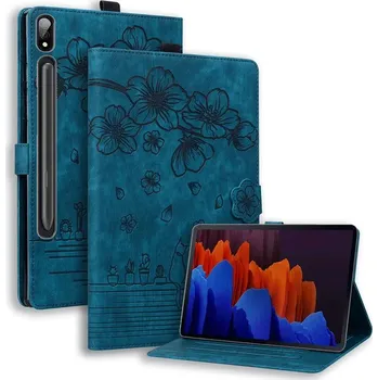 Pouzdro na tablet Speciální Obal S Rytinou Na Samsung Galaxy Tab S9 Plus / S9 Fe Plus Barva: Fialová