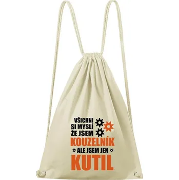 Městský batoh DOBRÝ TRIKO Bavlněný batoh Kouzelník kutil Barva: Natural