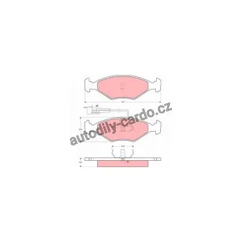 Brzdový systém Sada brzdových destiček TRW GDB1347 - FIAT FIORINO