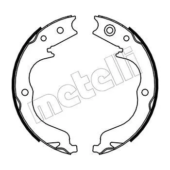 Brzdová čelist Sada brzdových čelistí, parkovací brzda METELLI 53-0268