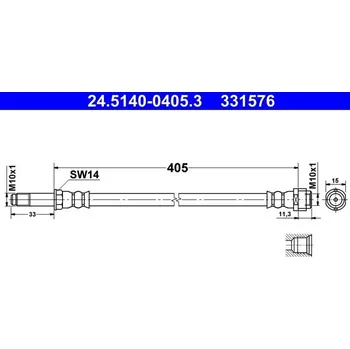 Brzdová hadice Brzdová hadice ATE 24.5140-0405.3