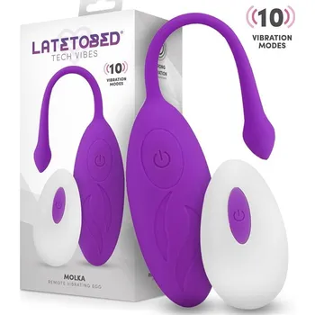 LateToBed Molka Vibrating Egg with Remote Control Purple