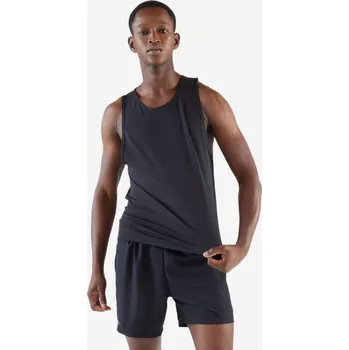 Pánské tričko KALENJI Pánské běžecké prodyšné tílko Run Dry L ČERNÁ