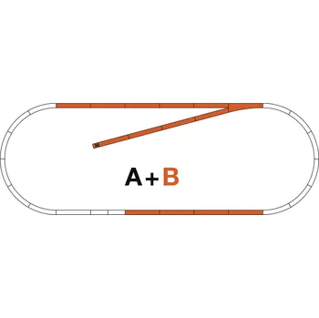 Modelová železnice H0 - Kolejový set B, Roco Line s imitací štěrku / ROCO 42020
