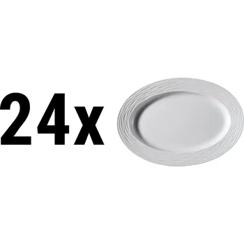 Talíř G.Gastro (24 pcs) SEA WAVE | Kebab Platter - oval - Porcelain - 280x280mm - White