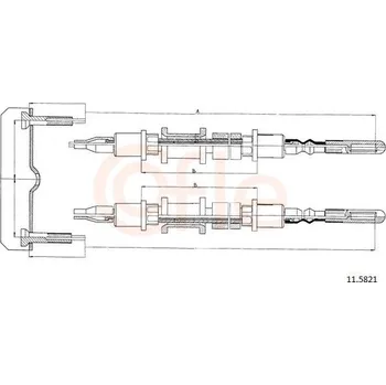 Brzdový systém Tažné lanko, parkovací brzda COFLE 11.5821