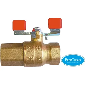 Ventil Herz Kulový kohout HERZ zpětná klapka,F/F ovládání motýl ocel Dimenze: DN15, PN: 16, #1211001: Kulový kohout -motýl se zpětnou klapkou