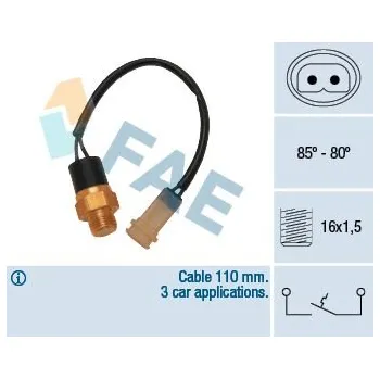 Ventilátor topení a klimatizace Teplotní spínač, větrák chladiče FAE 36110