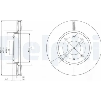 Brzdový kotouč Brzdový kotouč DELPHI BG4068