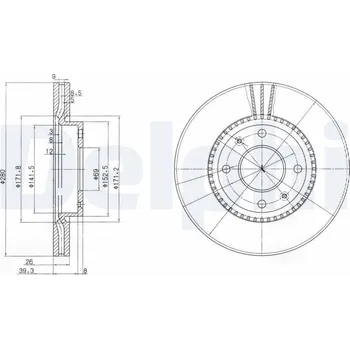 Brzdový kotouč Brzdový kotouč DELPHI BG4013