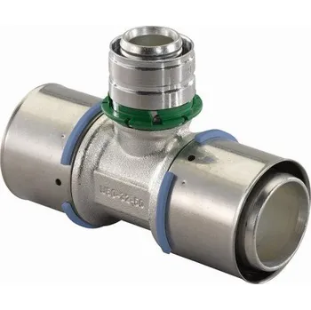 Vodovodní potrubí UPONOR MLC S-PRESS T-kus 40-25-40 redukovaný, lisovací, voda, mosaz